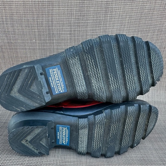 PendletonRain BootsRed Black Plaid Ankle Chelsea Rubber Waterproof Booties Sz 7 - Picture 7 of 10